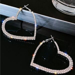Beautiful Heart Hoop Earrings